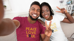 Load image into Gallery viewer, Unisex Peace, Love, Soul Tee
